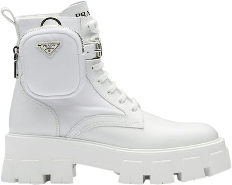 prada monolith boots white|Prada monolith boots women's.